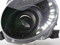 Coppia Fari LED anteriori Daylight Fiat 500 anno di costr. 07- nero