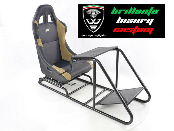 Sedile Postazione Simulatore giochi corsa eGaming Estoril similpelle b –  Brillante Luxury Custom